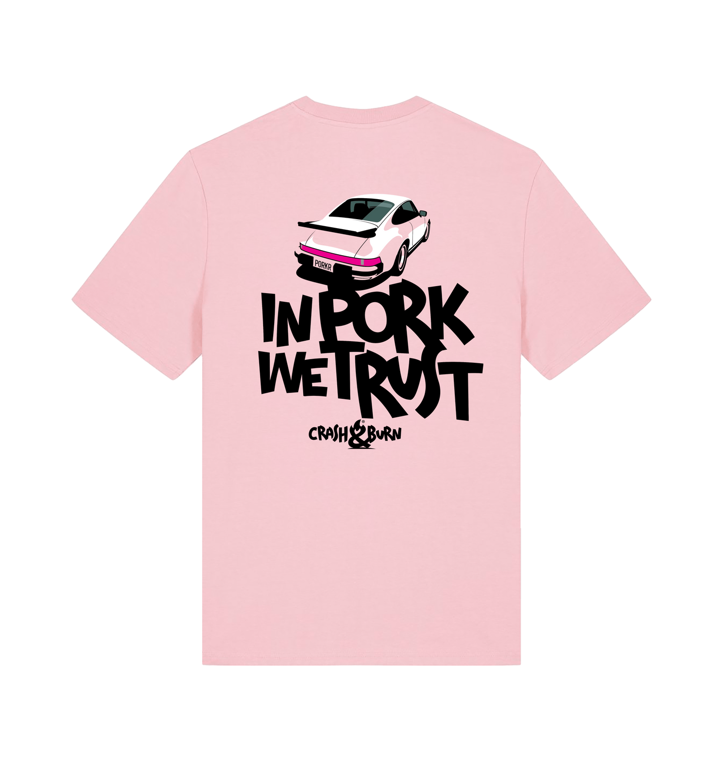 Cotton Pink Printed T-shirt Back