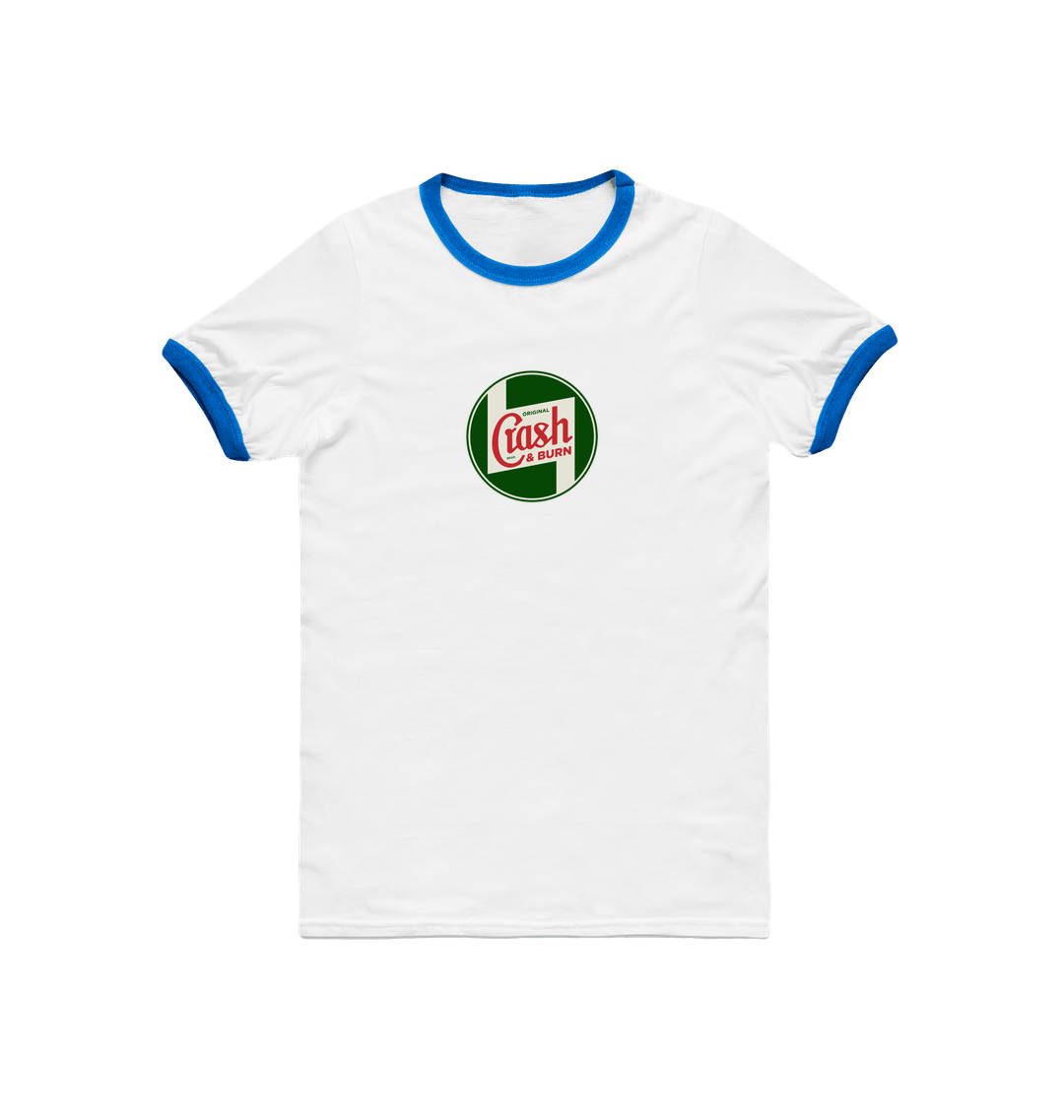 White/Royal Blue Printed T-shirt