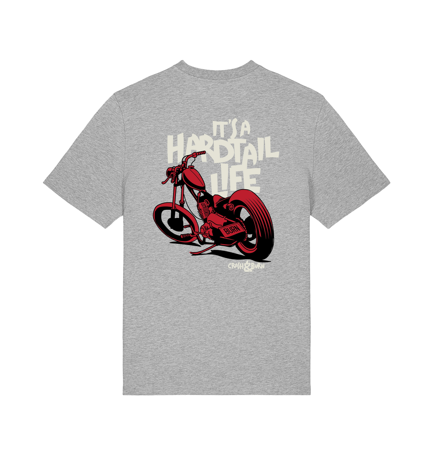 Heather Grey Printed T-shirt Back