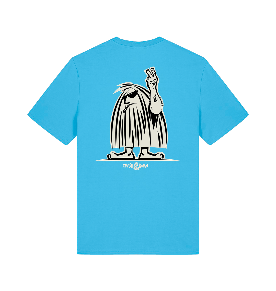 Aqua Blue Printed T-shirt