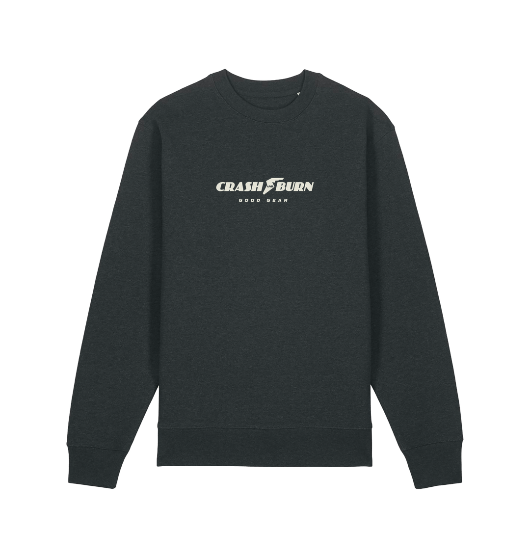 Dark Heather Grey Printed Sweater