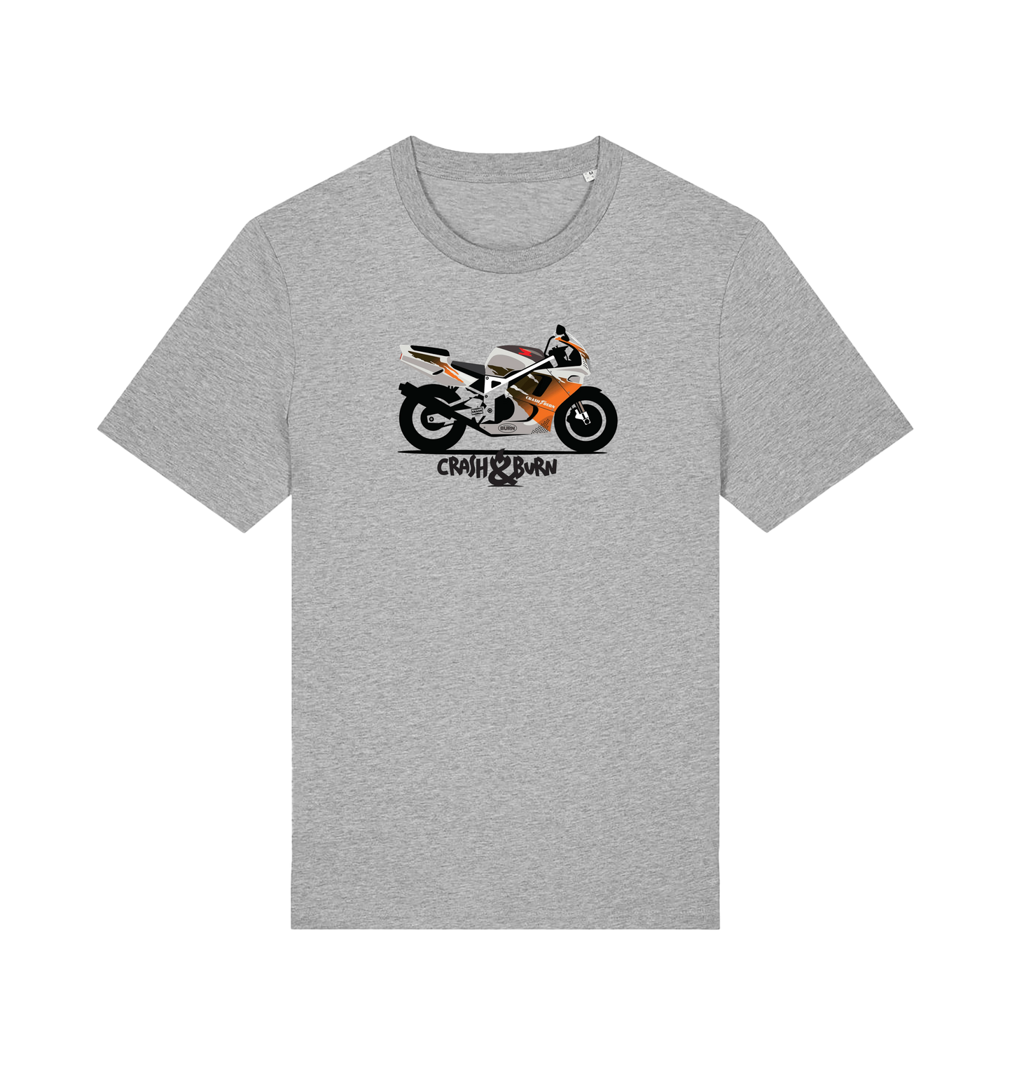 Heather Grey Printed T-shirt Front