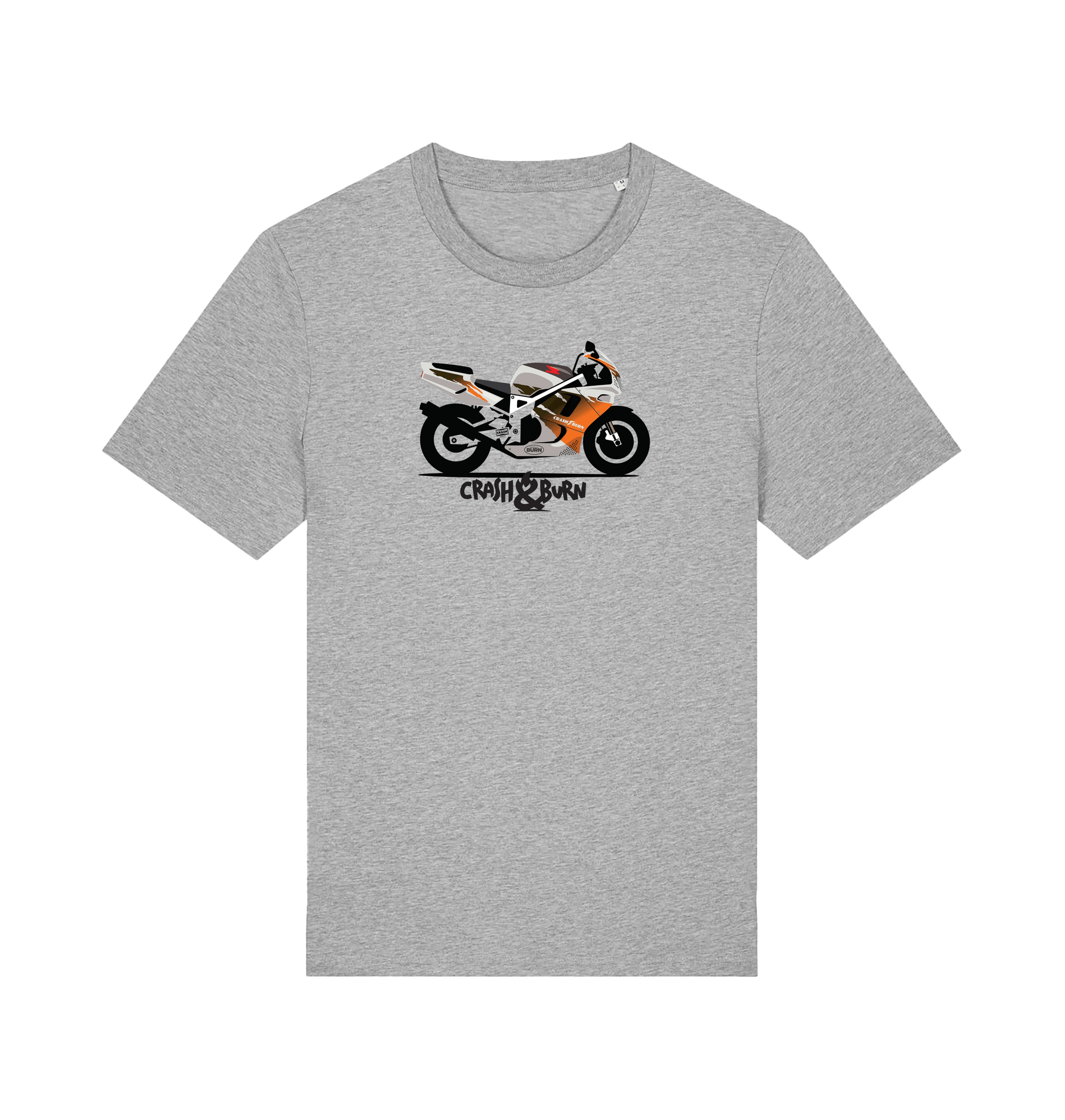 Heather Grey Printed T-shirt Front