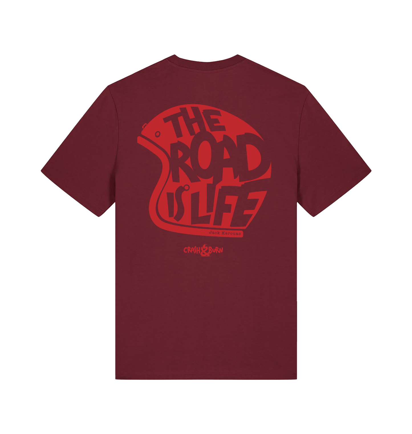 Burgundy Printed T-shirt Back