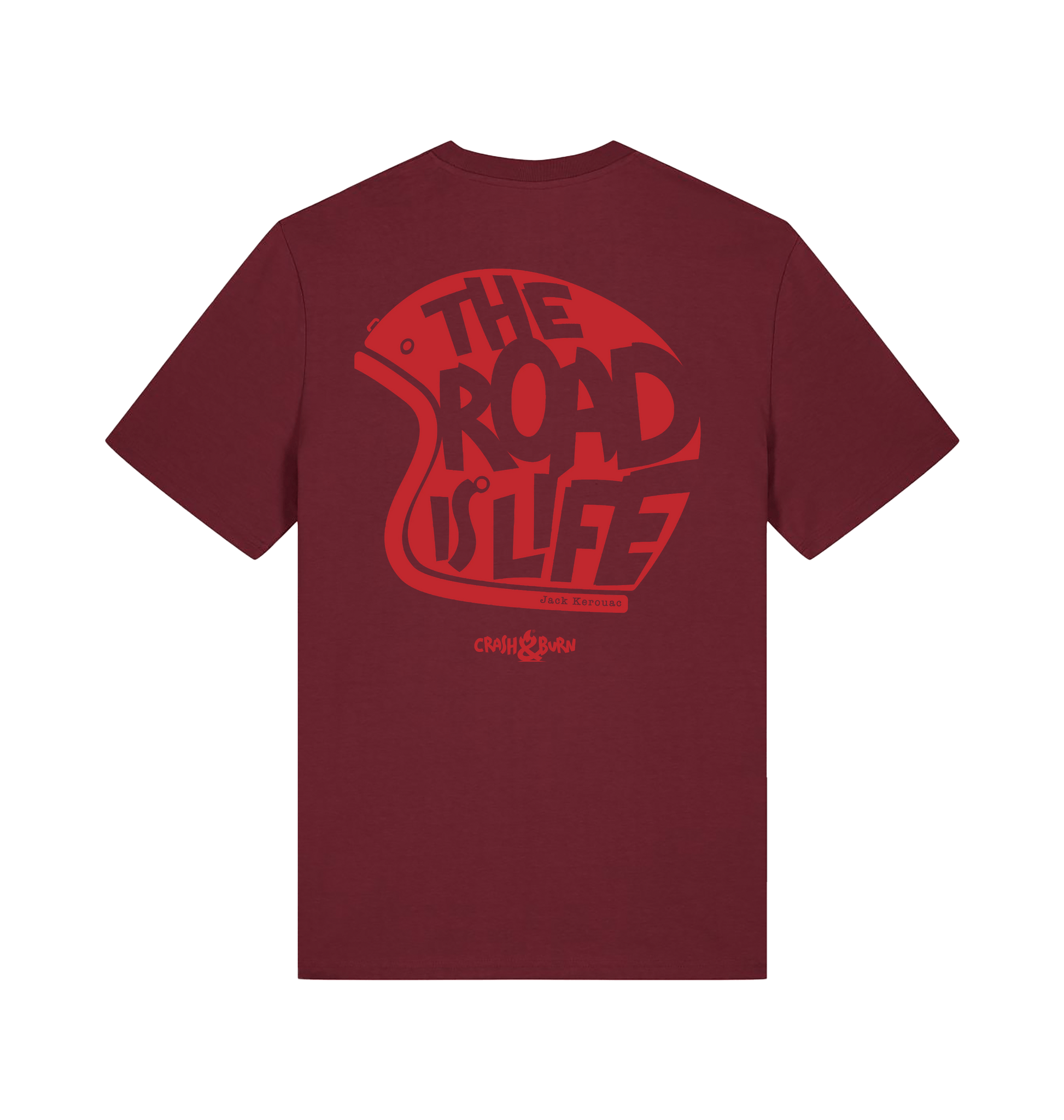 Burgundy Printed T-shirt Back