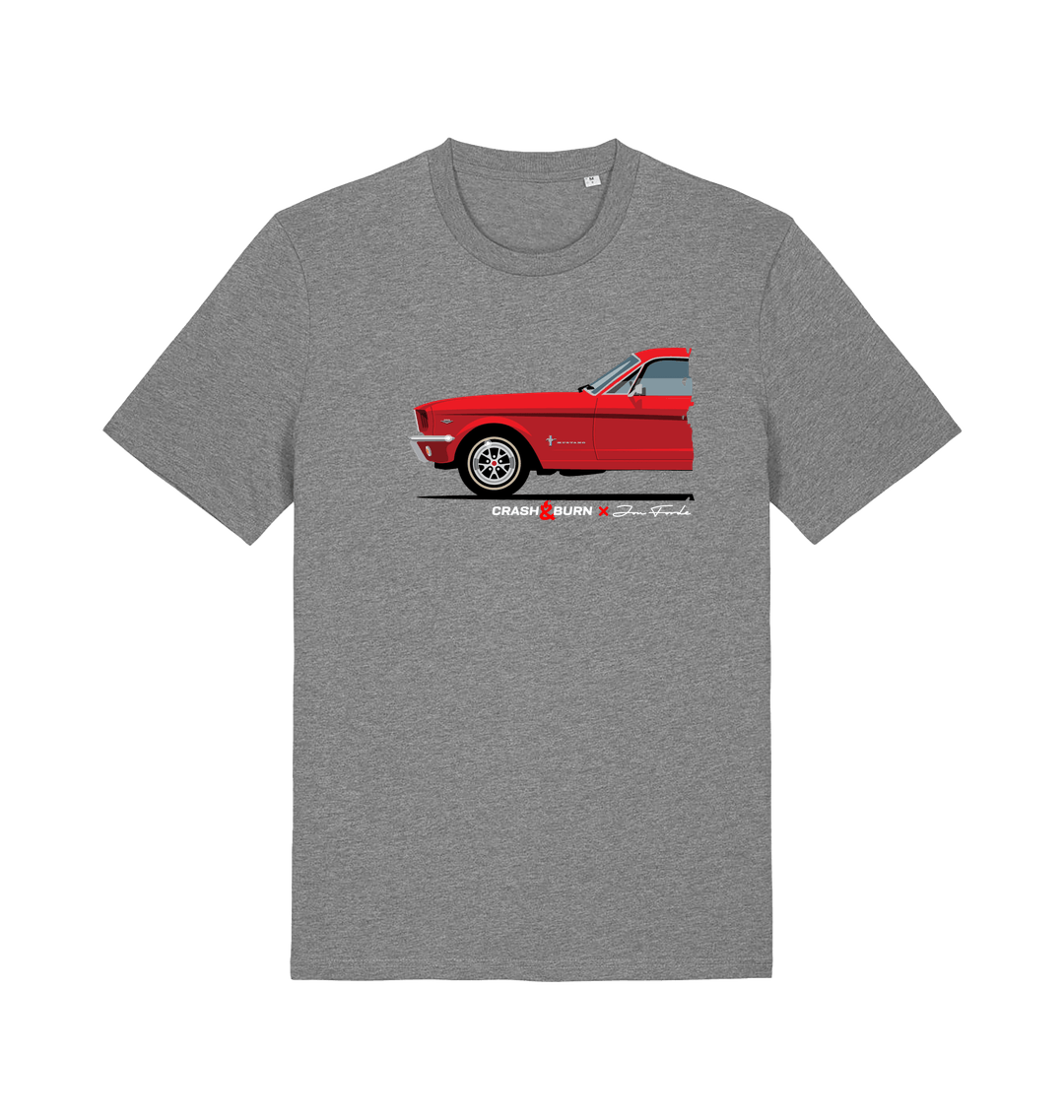 Mid Heather Grey Printed T-shirt