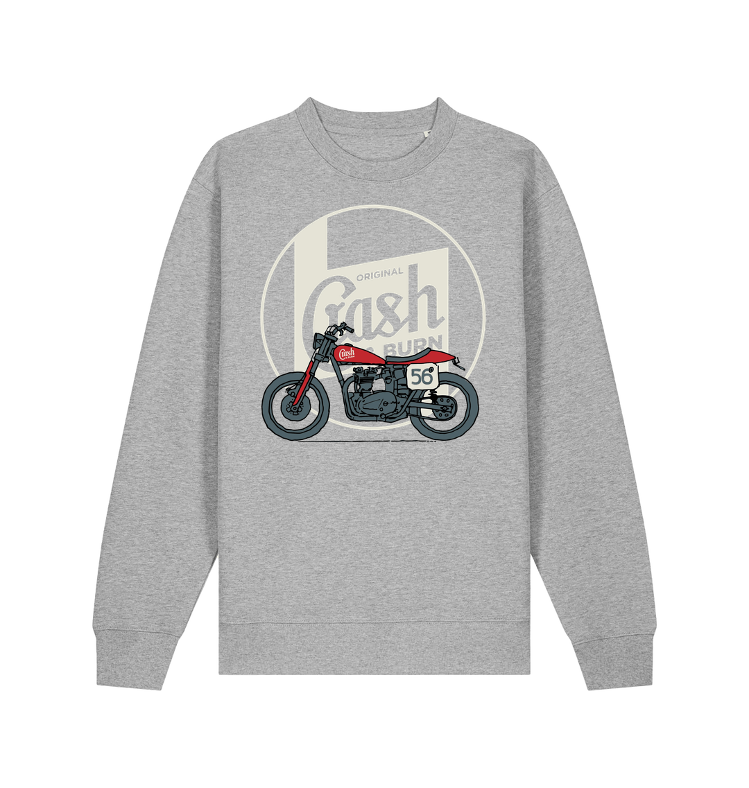 Heather Grey Printed Sweater