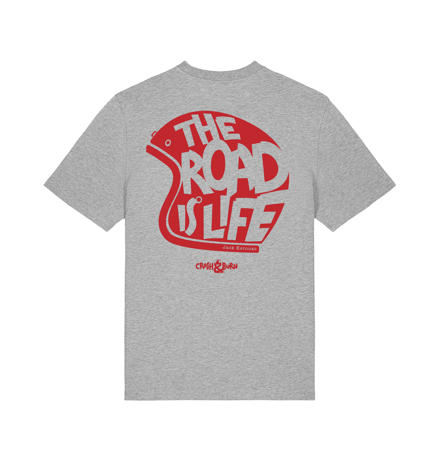 Heather Grey Printed T-shirt Back