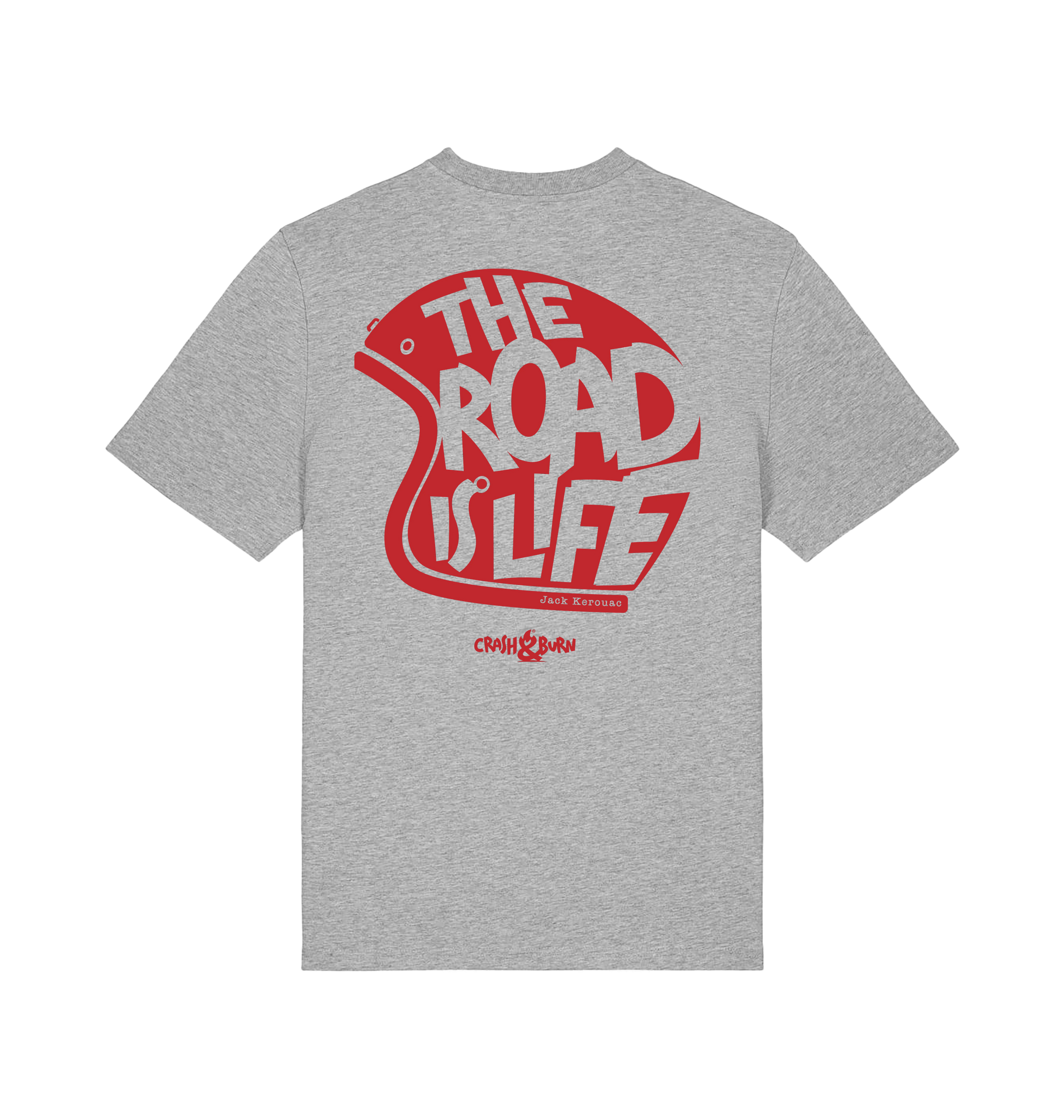 Heather Grey Printed T-shirt Back