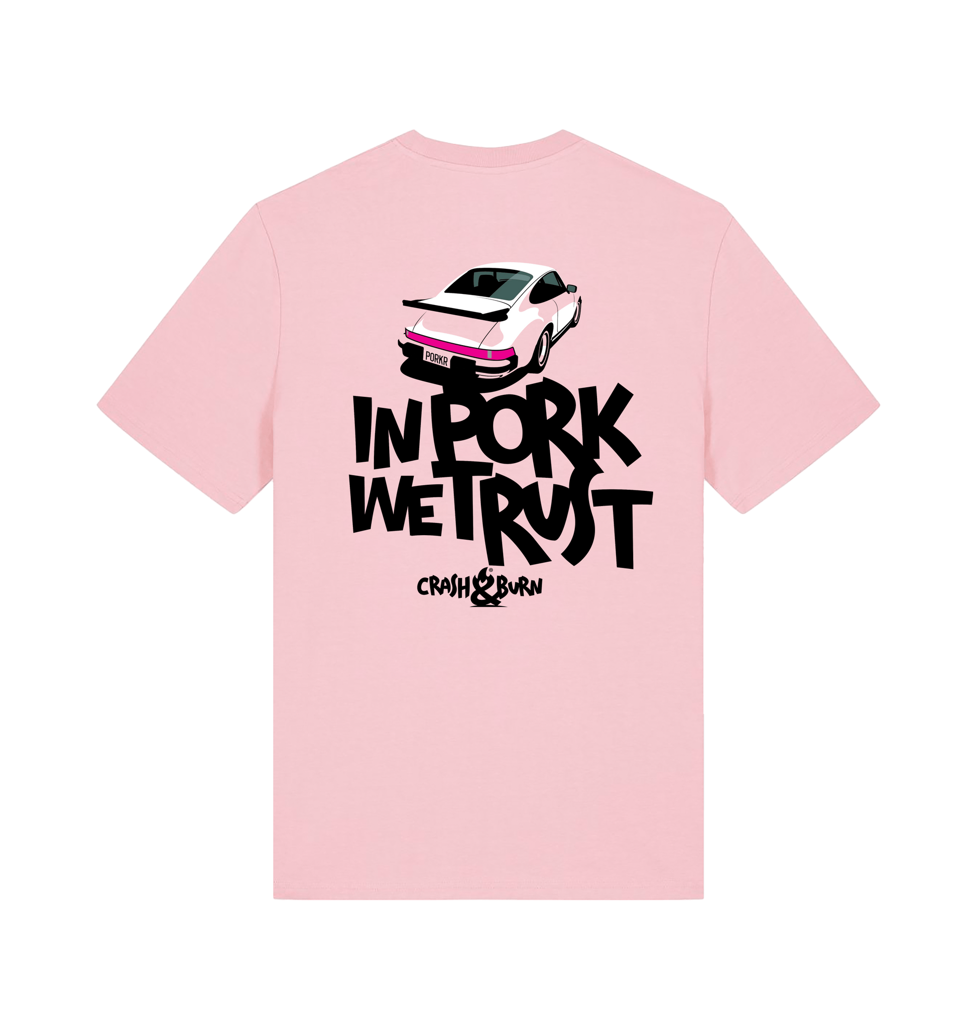 Cotton Pink Printed T-shirt Back