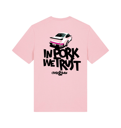 Cotton Pink Printed T-shirt Back