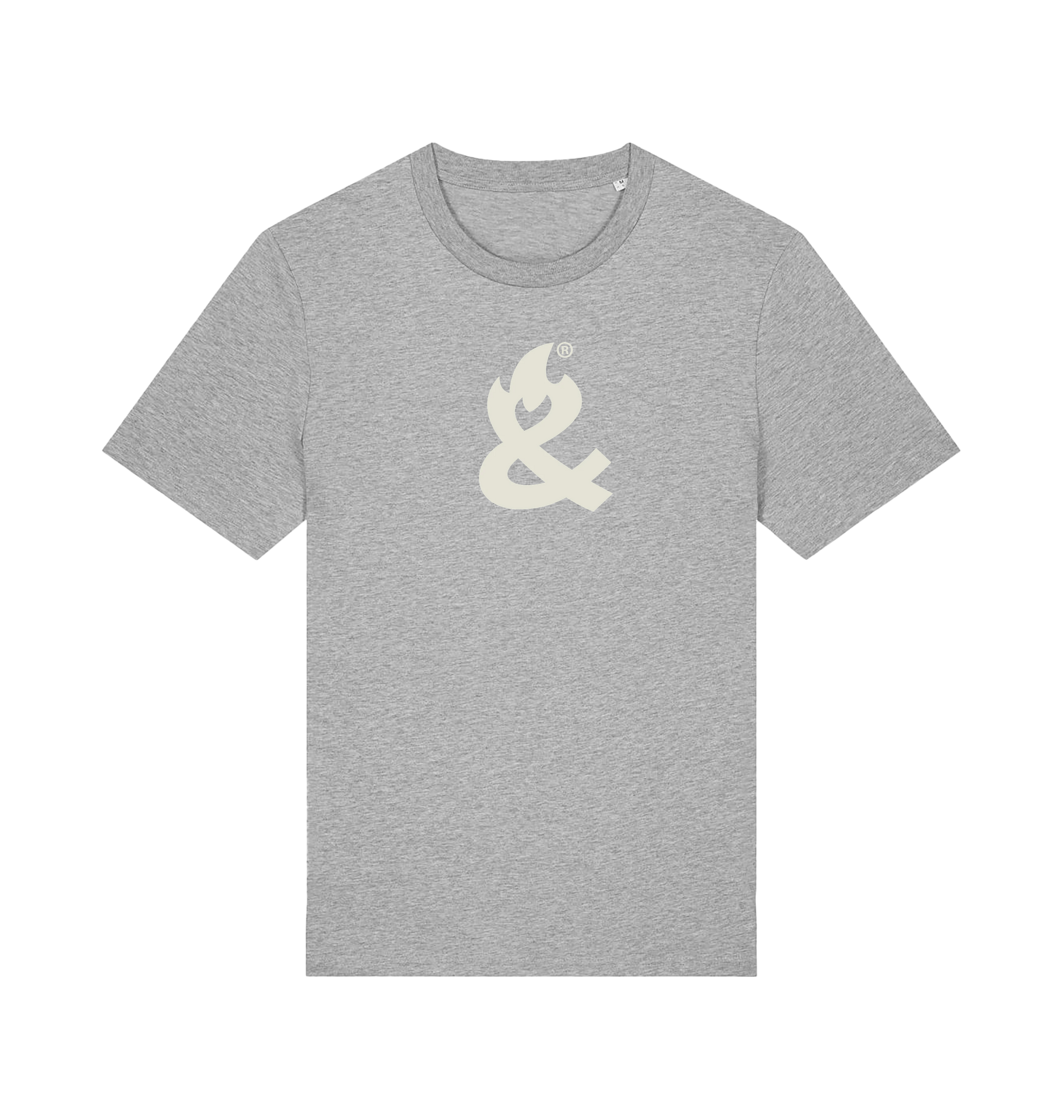Heather Grey Printed T-shirt Front