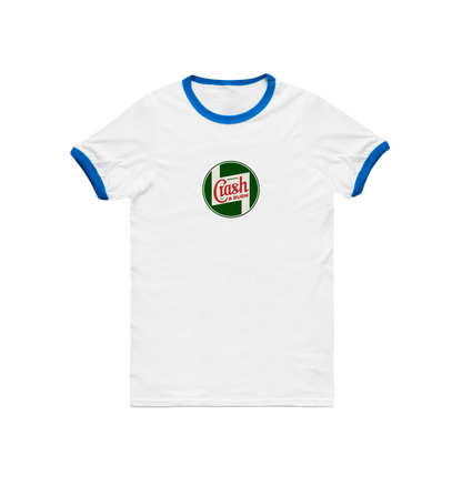 White/Royal Blue Printed T-shirt