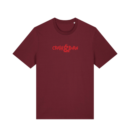 Burgundy Printed T-shirt Front