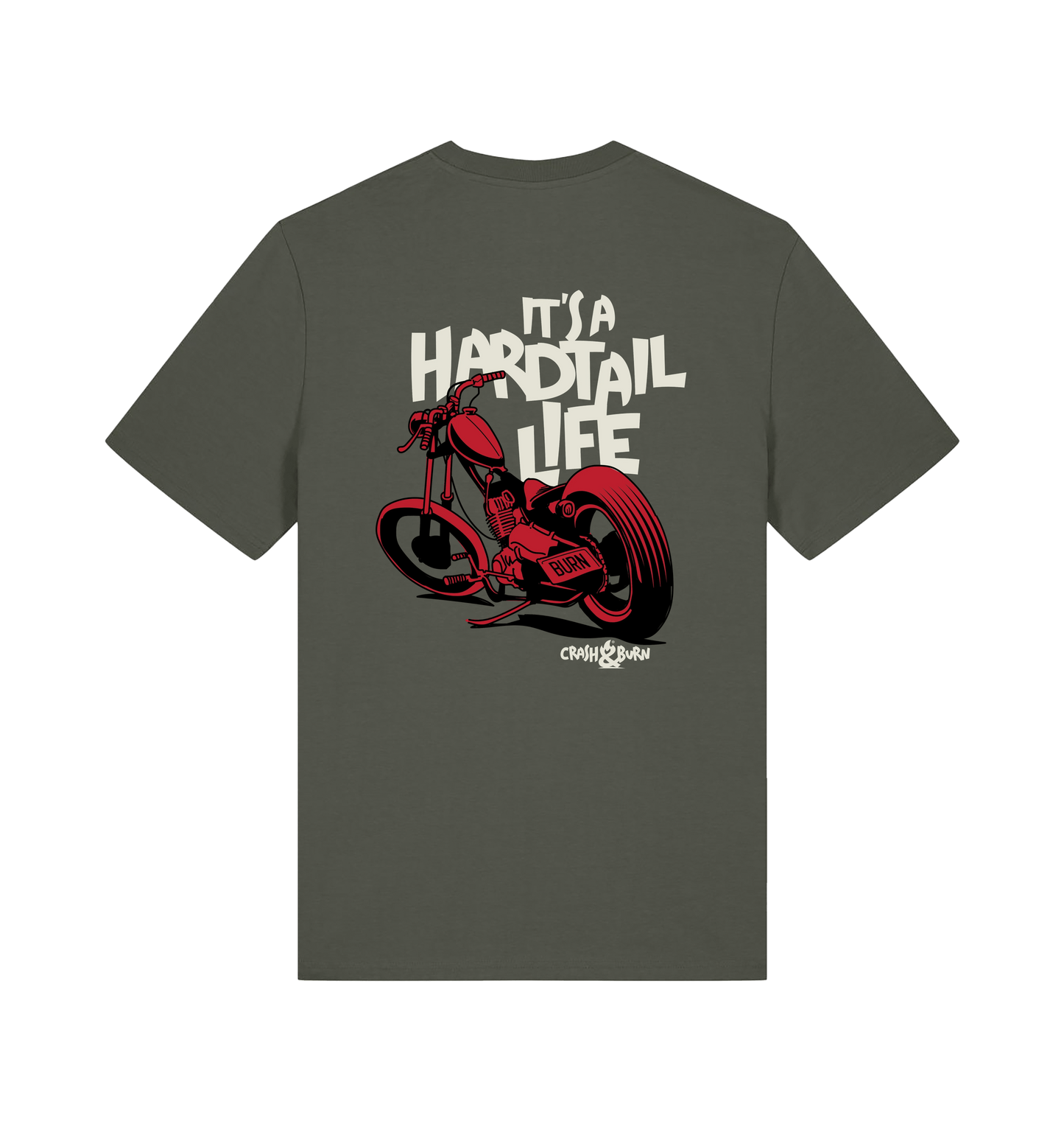 Khaki Printed T-shirt Back